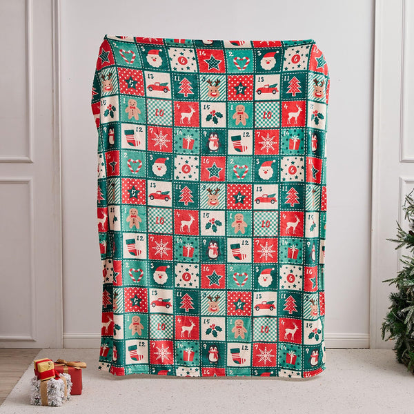 Cozy Printed Throw Christmas Collection Blanket - 300 GSM Fleece Throw Size Blanket for Home Decoration