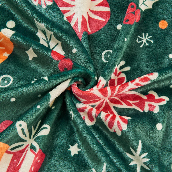 Cozy Printed Blanket Blanket, 280 GSM Fleece Throw Size for Home Decoration - Ultra Soft (Throw - 50" x 60", Christmas Light)