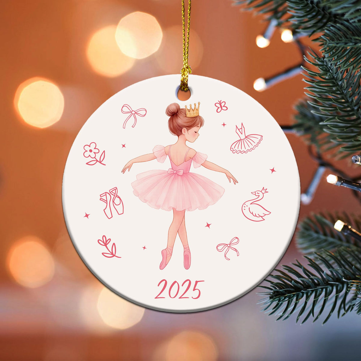 Ballerina Ornament 2025 - Ballet Gifts for Little Girls, Kids, Teens, Dancers - Ballet Ornaments