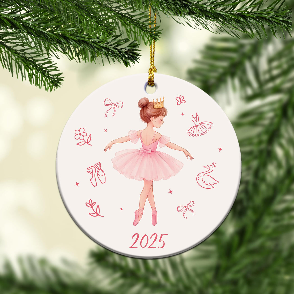Ballerina Ornament 2025 - Ballet Gifts for Little Girls, Kids, Teens, Dancers - Ballet Ornaments