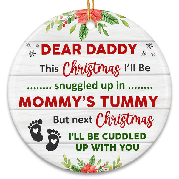 First Time Dad Gifts - New Dad Gifts - Bumps First Christmas Ornament - Pregnancy Announcement for Husband