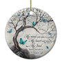 Butterfly Memorial Ornament - Remembrance Ceramic Keepsake with Tree and Quote