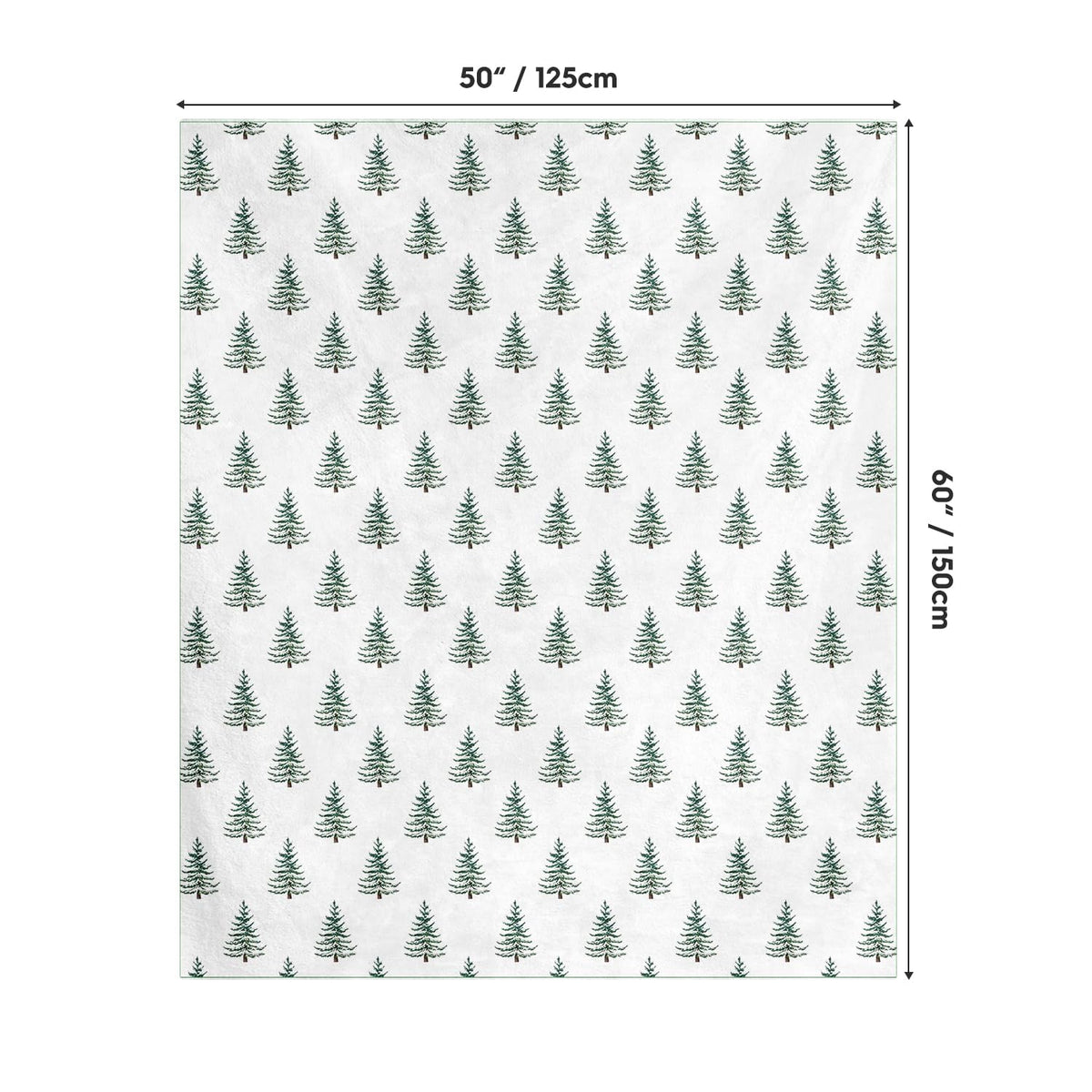 Christmas Flannel Blanket Throw, Christmas Trees Boho Soft Fuzzy Plush Cozy Fleece Blankets