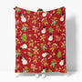Christmas Flannel Blanket Throw, Red Gingerbread Man Christmas Bear Soft Fuzzy Plush Cozy Fleece Blankets