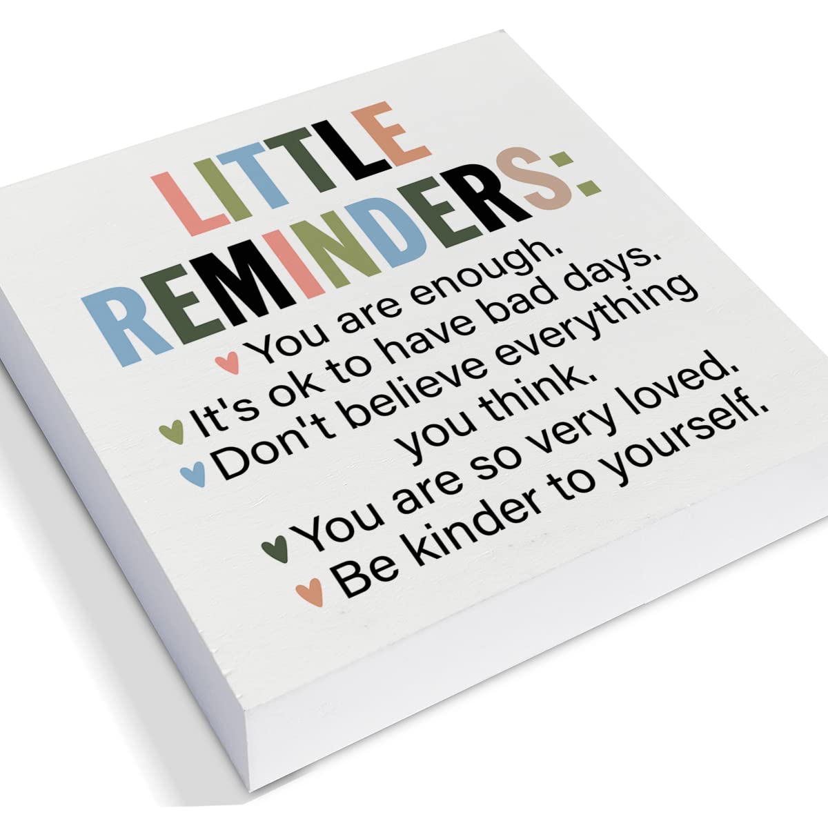 Inspiration Saying Wooden Box Sign Little Reminders You are Enough Wood Block Plaque Decor Home Office