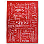 Inspiring Messages (Red) Christmas Super Soft Throw Blanket - 50x60 Throw Blanket for Bedroom, Living Room, Spring Time