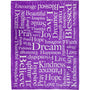 Inspiring Words Purple Super Soft Throw Blanket - 50x60 Throw Blanket for Bedroom, Living Room, Spring Time