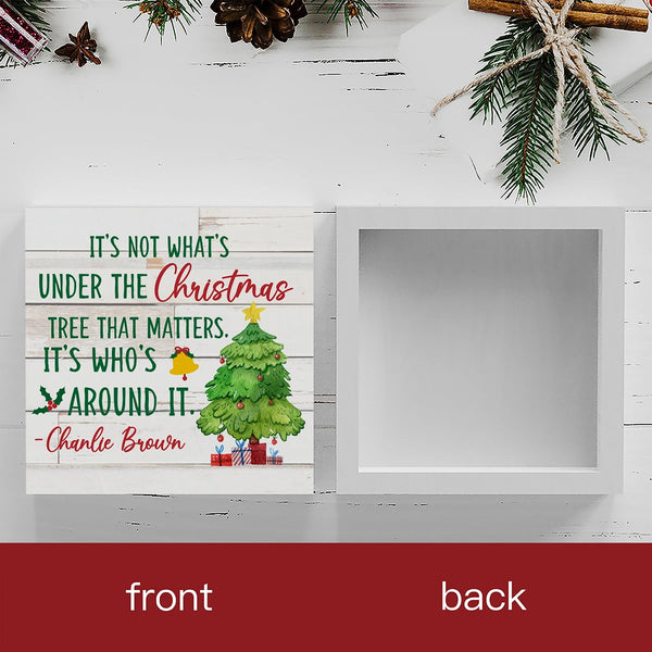 It's Not What's Under The Christmas Tree That Matters Christmas Decor Farmhouse Christmas Santa Artwork Decor