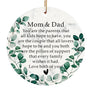 Mom and Dad Christmas Ornament, Two-Side Printed Christmas Ornament