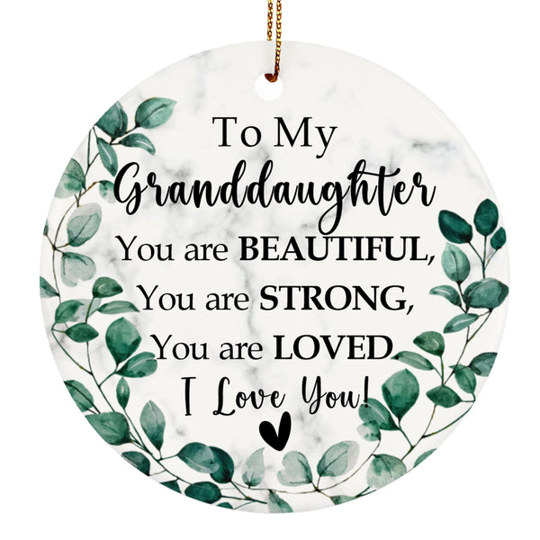 Christmas Ornament Gifts for Granddaughter from Grandma and Grandpa