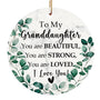 Christmas Ornament Gifts for Granddaughter from Grandma and Grandpa