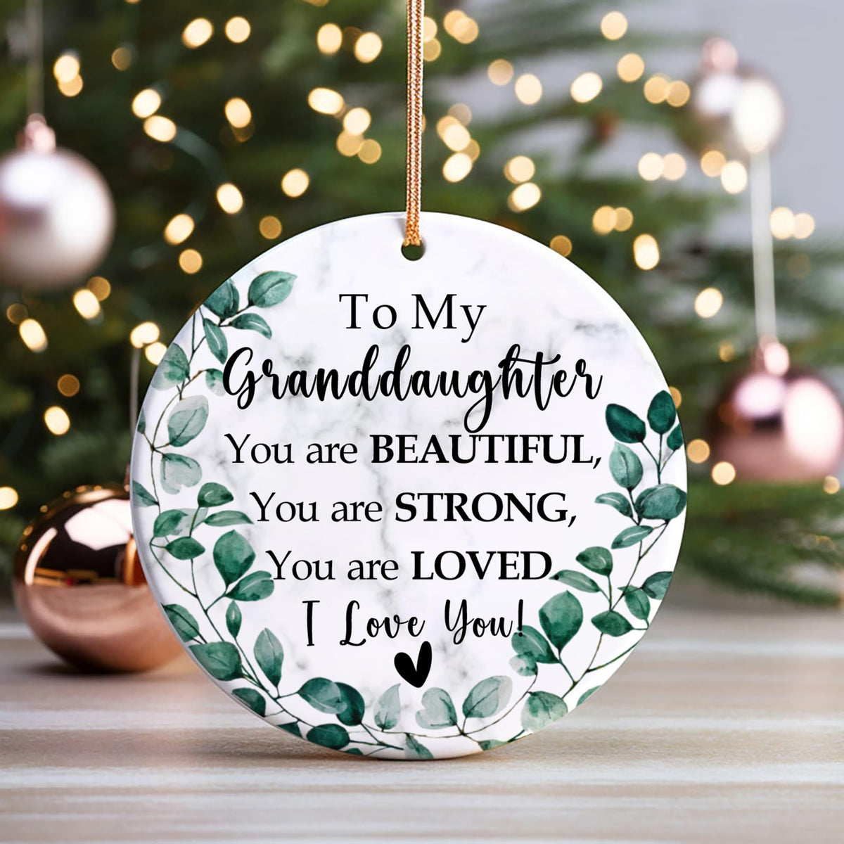 Christmas Ornament Gifts for Granddaughter from Grandma and Grandpa