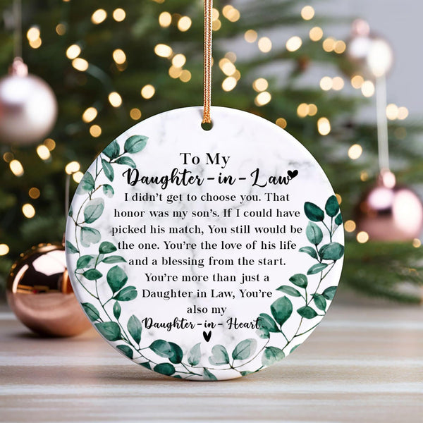 to My Daughter-in-Law Christmas Ornament from Mother in Law, Daughter in Law Gifts Xmas