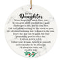 to My Daughter Christmas Ornament from Mom and Dad, Daughter Double-Side Printed 3” Ceramics
