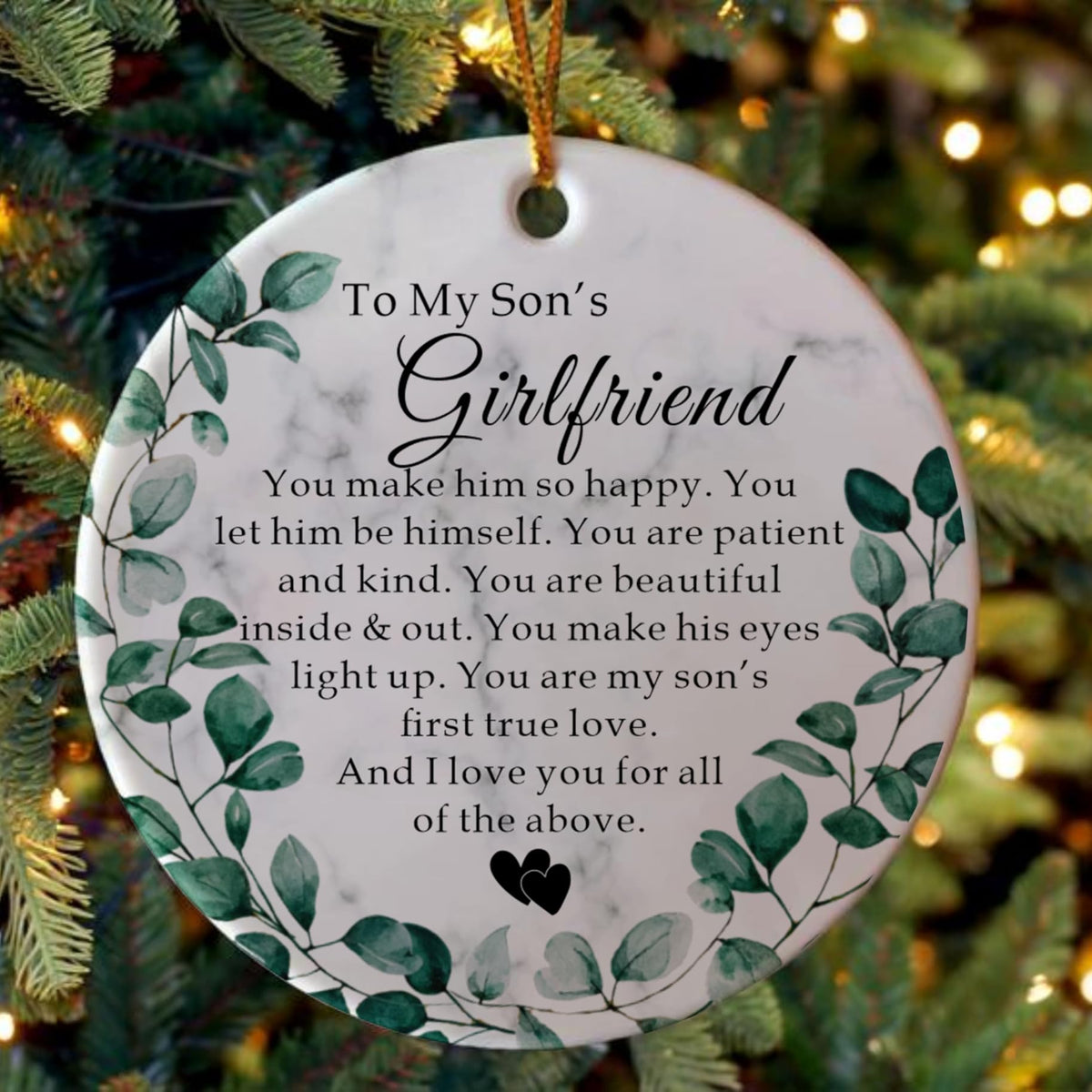 to My Son’s Girlfriend Ornament for Christmas, Son’s Girlfriend Christmas Ornaments