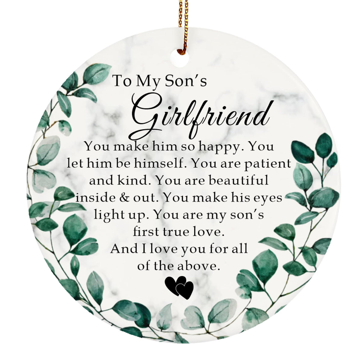 to My Son’s Girlfriend Ornament for Christmas, Son’s Girlfriend Christmas Ornaments