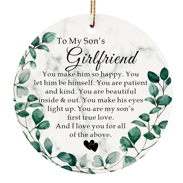 to My Son’s Girlfriend Ornament for Christmas, Son’s Girlfriend Christmas Ornaments