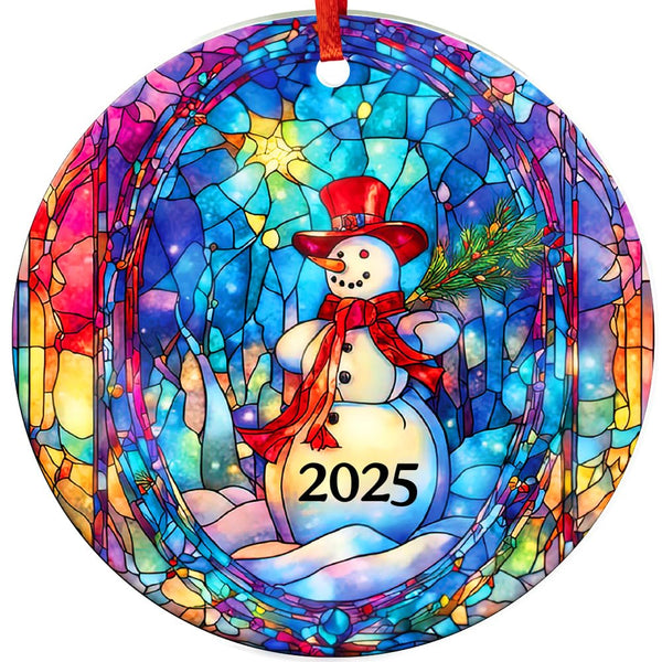 Christmas Ornaments 2025, Snowman Art, Exchange for Women, Men, Collectible Dated Year Ornaments