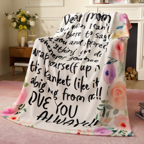 Gifts for Mom Christmas Mom Blanket Gift from Daughter Son Soft Flannel Throw Blanket Presents