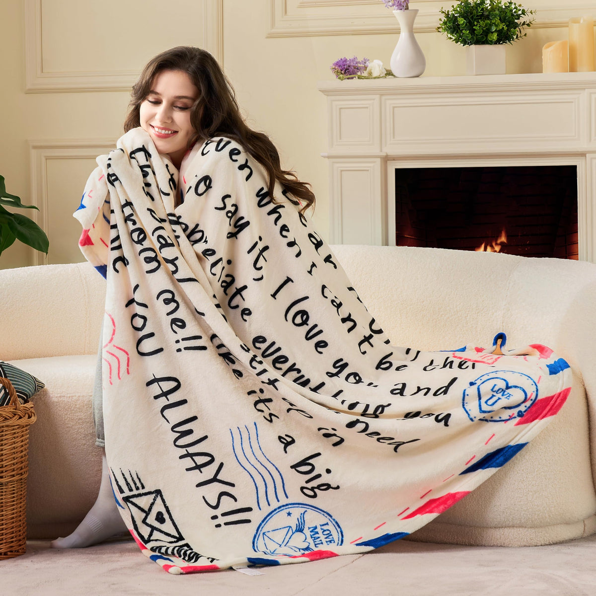 Gifts for Mom Christmas Mom Blanket Gift from Daughter Son Soft Flannel Throw Blanket