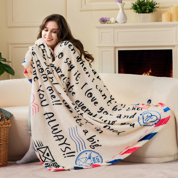 Gifts for Mom Christmas Mom Blanket Gift from Daughter Son Soft Flannel Throw Blanket