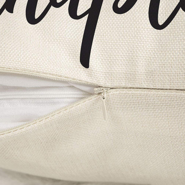 Just One More Chapter Throw Pillow Case Cushion Cover Book Lovers Linen 18 x 18 Inch