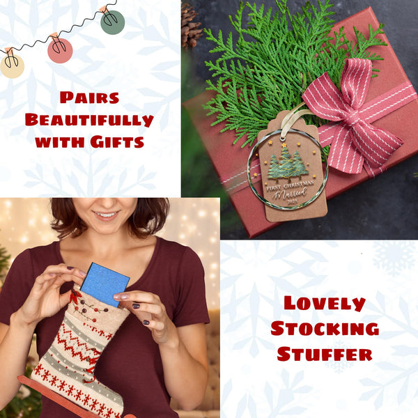 Wedding Gifts - Wedding Gifts for Couples 2025-1st First Christmas Married Ornament 2025 - Married Couple Gift for Bride, Newlyweds