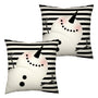 Lovely Snowman Pillow Covers 18x18 Set of 2 Winter Holiday Cold