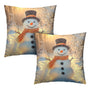Winter Pillow Covers Snowman in The Sunshine Throw Pillow Covers 18x18 Snowflakes