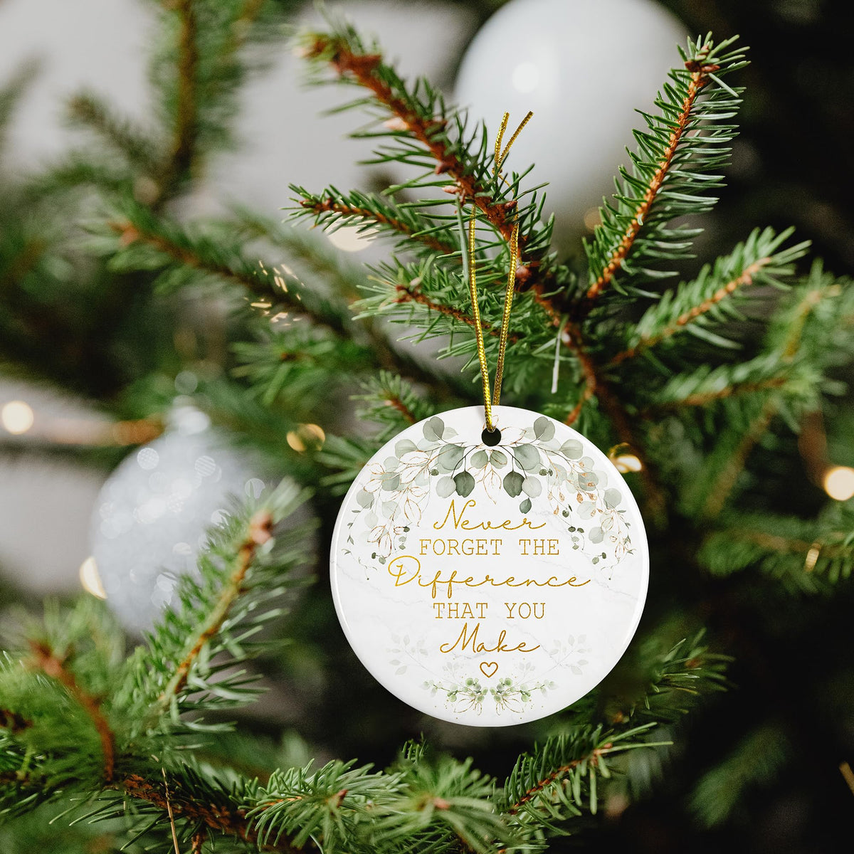 Thank You Gifts for Women, Coworkers, Boss Manager, Teacher Nurse, Mom, Friends - Thank You Appreciation Christmas Ornaments