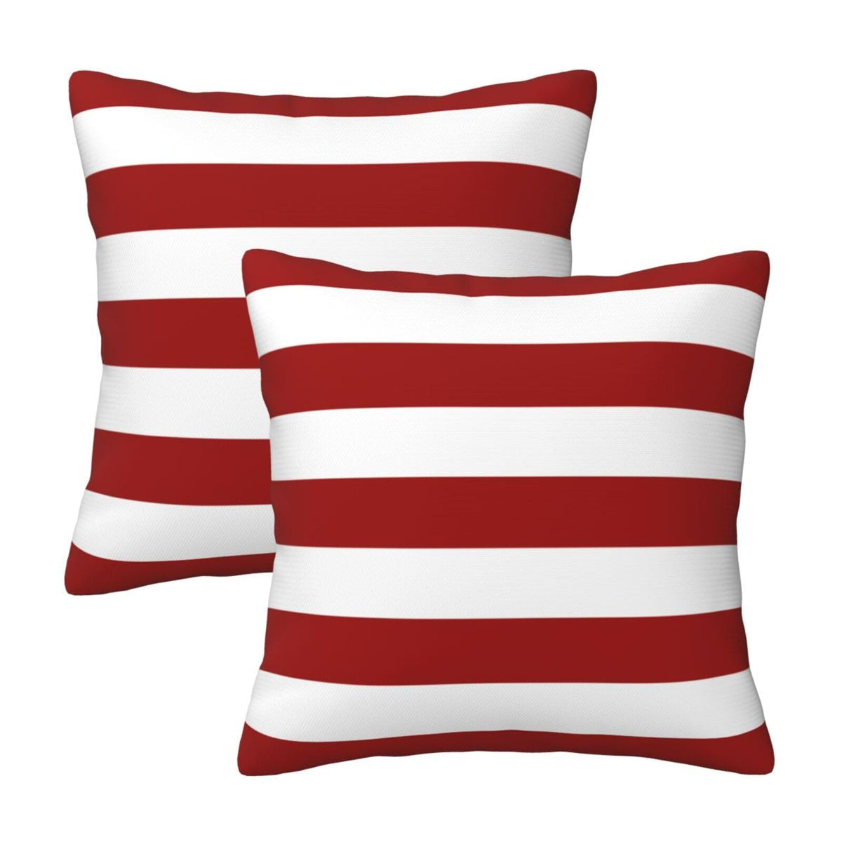 Red and White Stripes Throw Pillow Cover 18x18 in Set of 2 Cushion Modern Farmhouse Pillow Covers