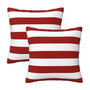 Red and White Stripes Throw Pillow Cover 18x18 in Set of 2 Cushion Modern Farmhouse Pillow Covers