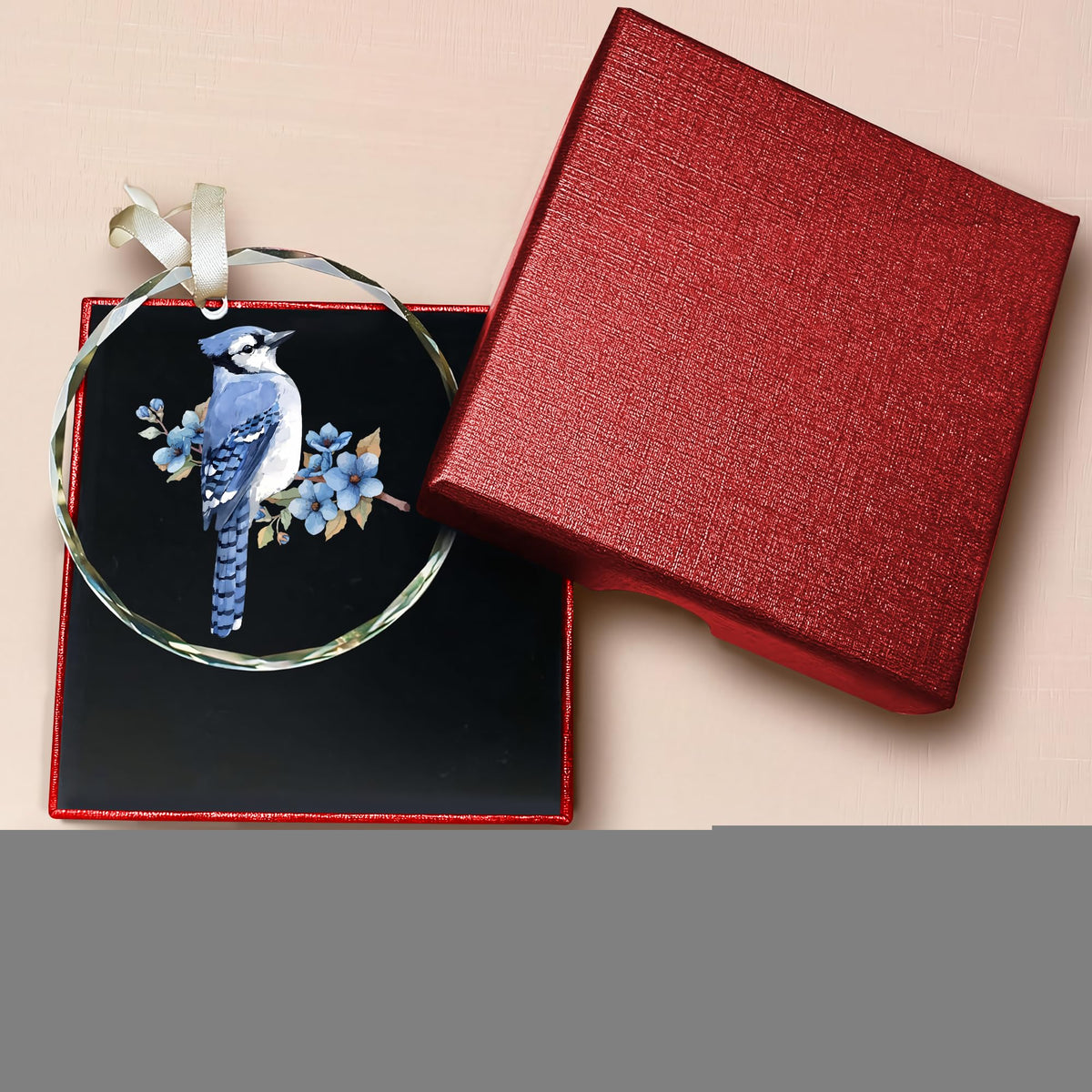 Blue Bird Glass Ornament, Bluebird Christmas Crystal Ornaments, Sky Bluebird Hanging Decoration for Christmas Tree