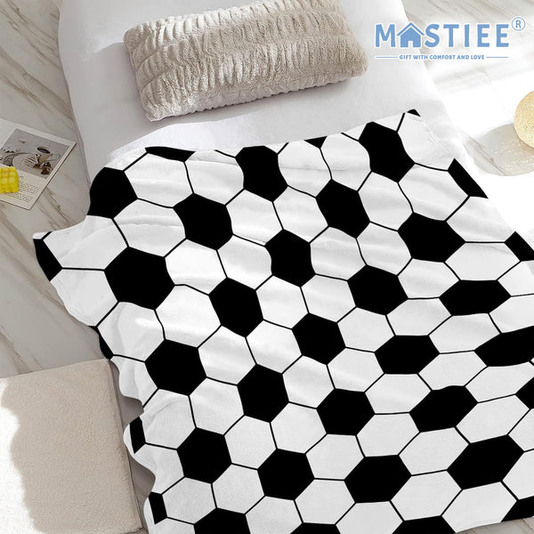 Soccer Blanket, 50"x60" Soccers Gifts for Boys 8-12 Girls Soccer Lovers, Soft Fleece Throw Blanket for Kids Toddlers Teens