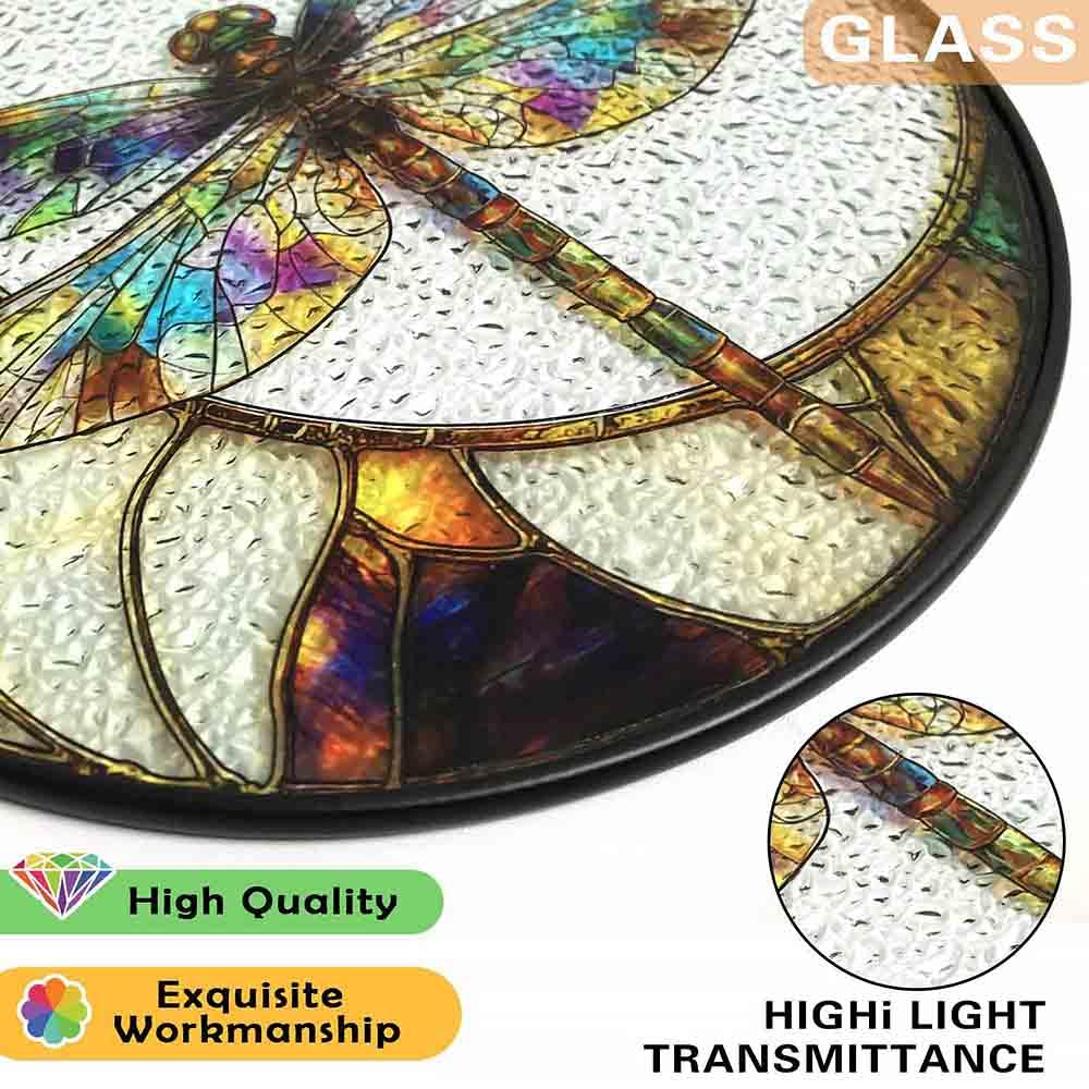 Dragonfly Suncatcher Stained Glass Window Hanging Decor - Vibrant Nature-Inspired Sun Catchers