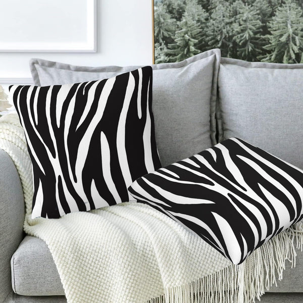 Throw Pillow Covers Animal Zebra Skin Pillow Covers 18x18 Inch Set of 2