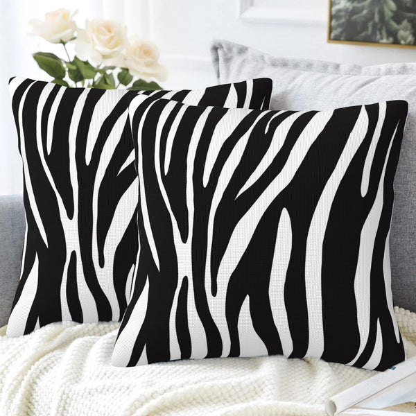Throw Pillow Covers Animal Zebra Skin Pillow Covers 18x18 Inch Set of 2