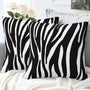 Throw Pillow Covers Animal Zebra Skin Pillow Covers 18x18 Inch Set of 2