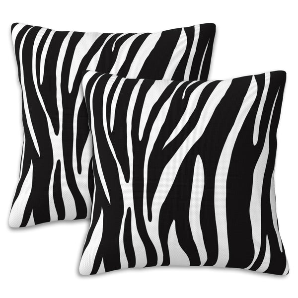 Throw Pillow Covers Animal Zebra Skin Pillow Covers 18x18 Inch Set of 2