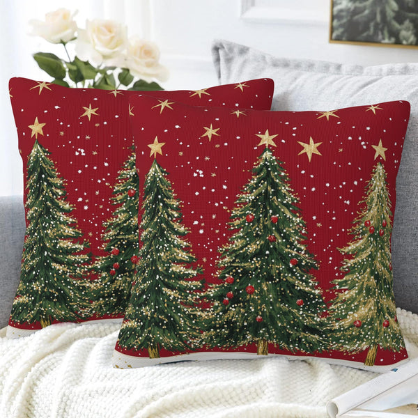Throw Pillow Covers Christmas Tree Pillow Covers 18x18 Inch Set of 2 Christmas Throw Pillows Decorative Pillow Cases
