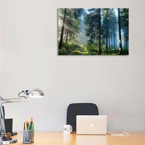 Nature Tree Wall Art Canvas for Living Room, Forest Decor Aesthetic Vintage Posters 8x12 in