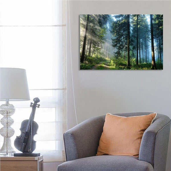 Nature Tree Wall Art Canvas for Living Room, Forest Decor Aesthetic Vintage Posters 8x12 in