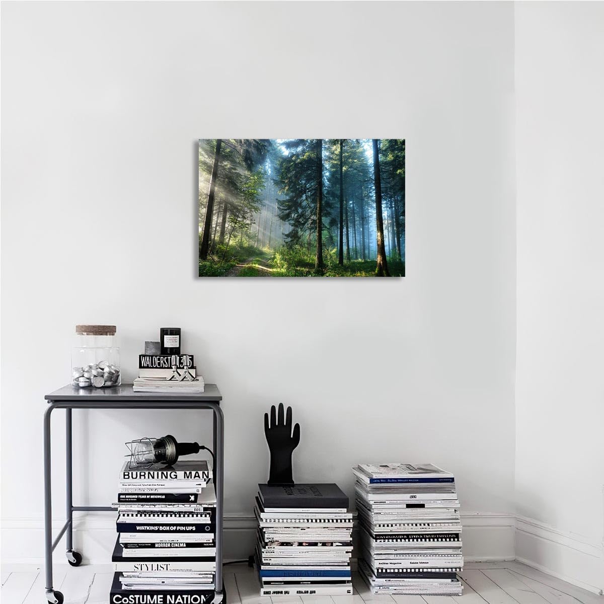 Nature Tree Wall Art Canvas for Living Room, Forest Decor Aesthetic Vintage Posters 8x12 in