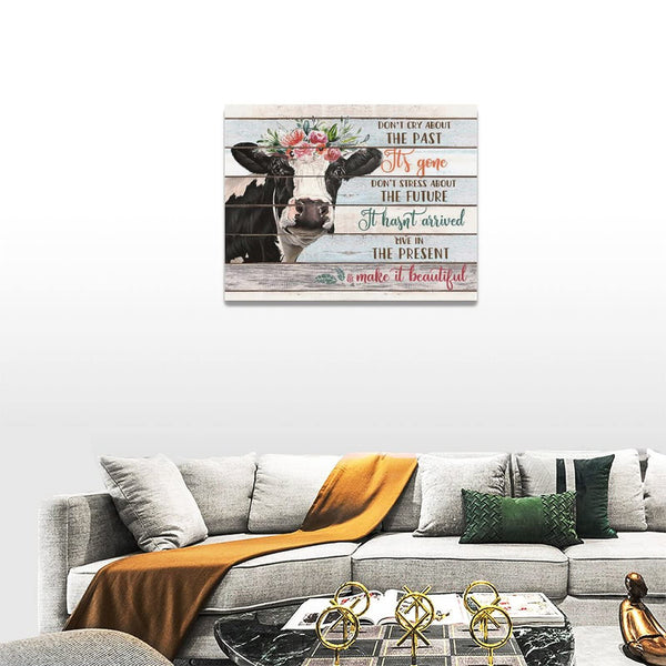 Farmhouse Canvas Wall Art Rustic Cow Cattle Wall Decor Inspirational Quotes Country Farm Animals Pictures Painting Prints