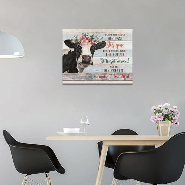 Farmhouse Canvas Wall Art Rustic Cow Cattle Wall Decor Inspirational Quotes Country Farm Animals Pictures Painting Prints