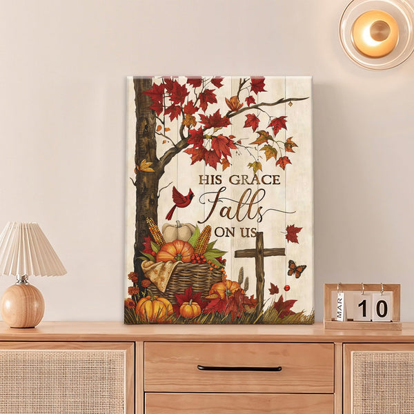 Maple Leaf Fall Decor Wall Art, Farmhouse Pumpkins Pictures Canvas Prints, Autumn Leaves Painting Harvest Thanksgiving Artwork