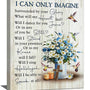 Daisy Canvas Wall Art Daisies Hummingbirds Pictures Wall Decor White Flowers I Can Only Imagine Painting Prints Framed Artwork Decor