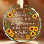 Never Forget The Difference That You Make Glass Ornament 2025 - Coworker Gifts for Women