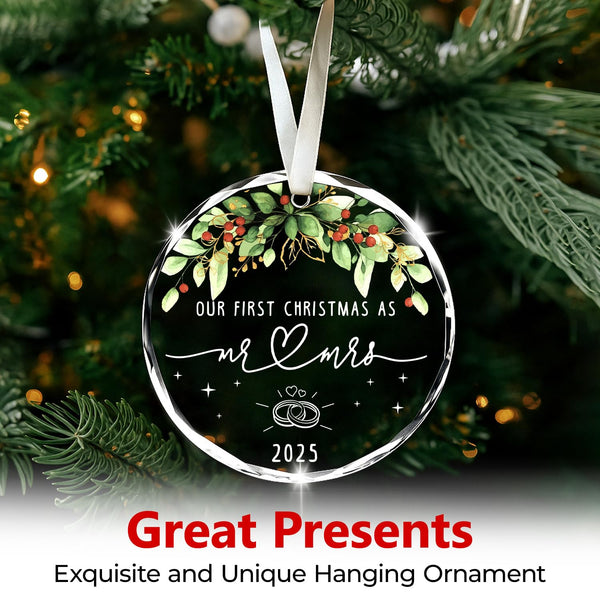 Wedding Gifts for Couples 2025 - Mr and Mrs, Just Married Gifts for Couple, Newlywed - Wedding Ornament, Meaningful Gift from Friend