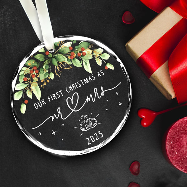 Wedding Gifts for Couples 2025 - Mr and Mrs, Just Married Gifts for Couple, Newlywed - Wedding Ornament, Meaningful Gift from Friend